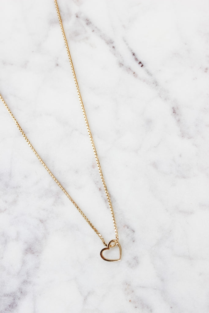 14K Slider Heart Charm Hope Celebrate