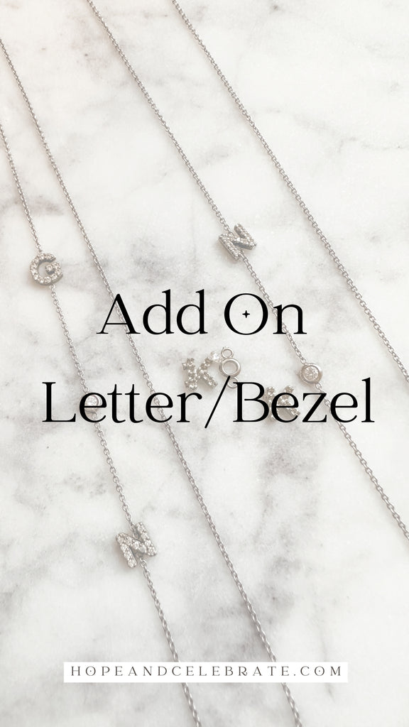 Add On Letter/Bezel to Your 14K Mini Initial Necklace
