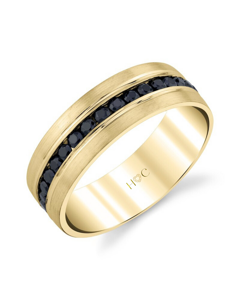 14K Mens Black Diamond Ring