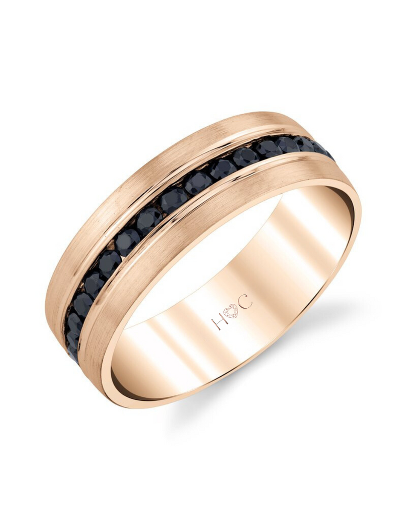 14K Mens Black Diamond Ring