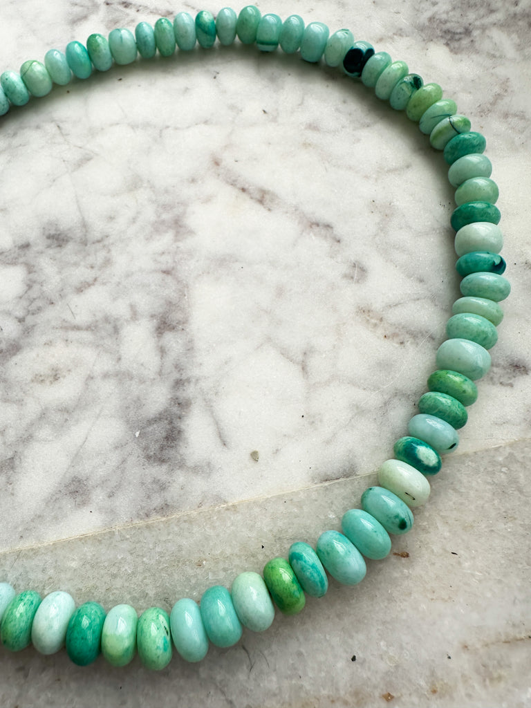 Green Opal Bead Necklace