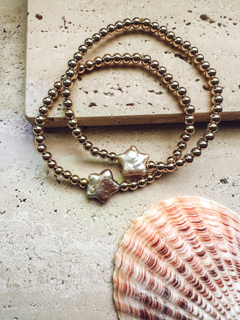 Starlight Freshwater Pearl  Bead Bracelet