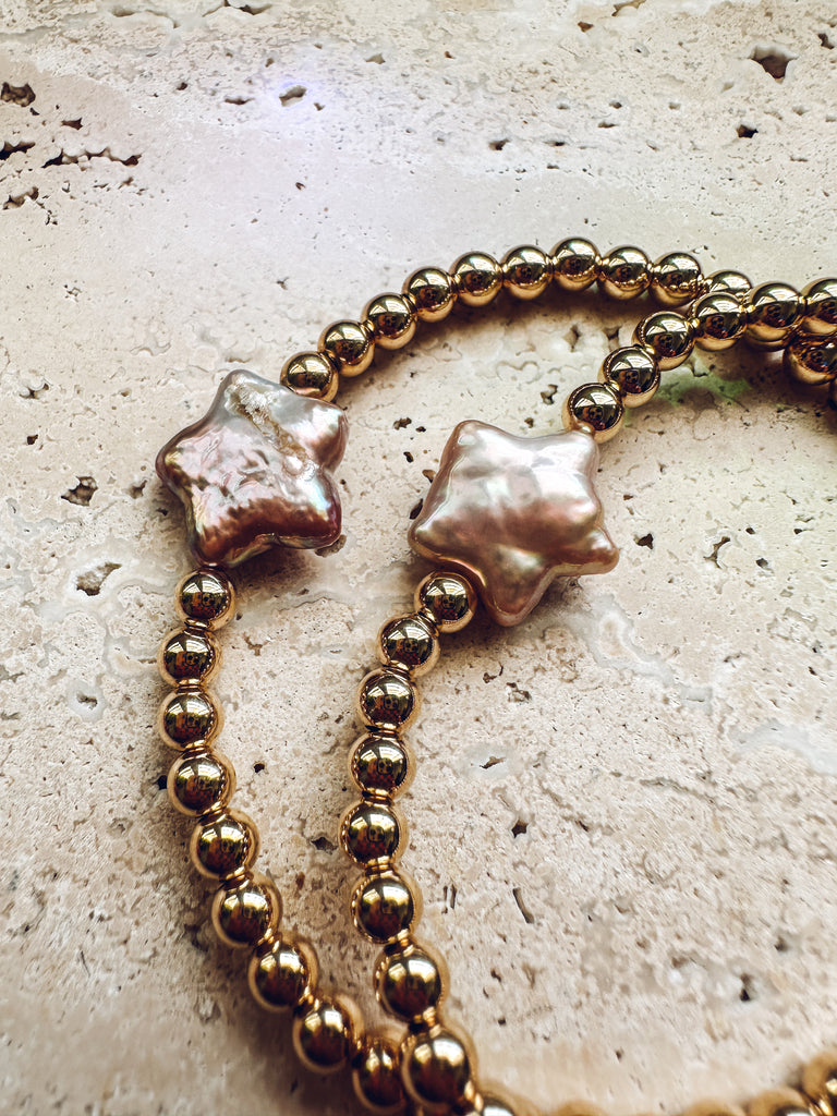 Starlight Freshwater Pearl  Bead Bracelet