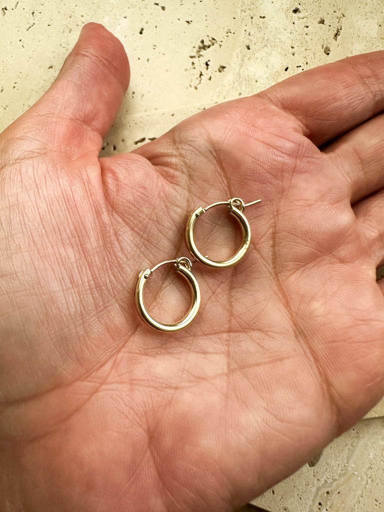 Gold Filled Hoop Earring Pair