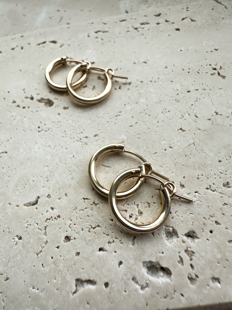 Gold Filled Hoop Earring Pair