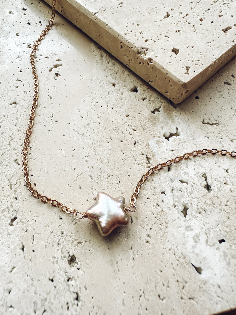 Starlight Freshwater Pearl Gold Filled Chain Necklace