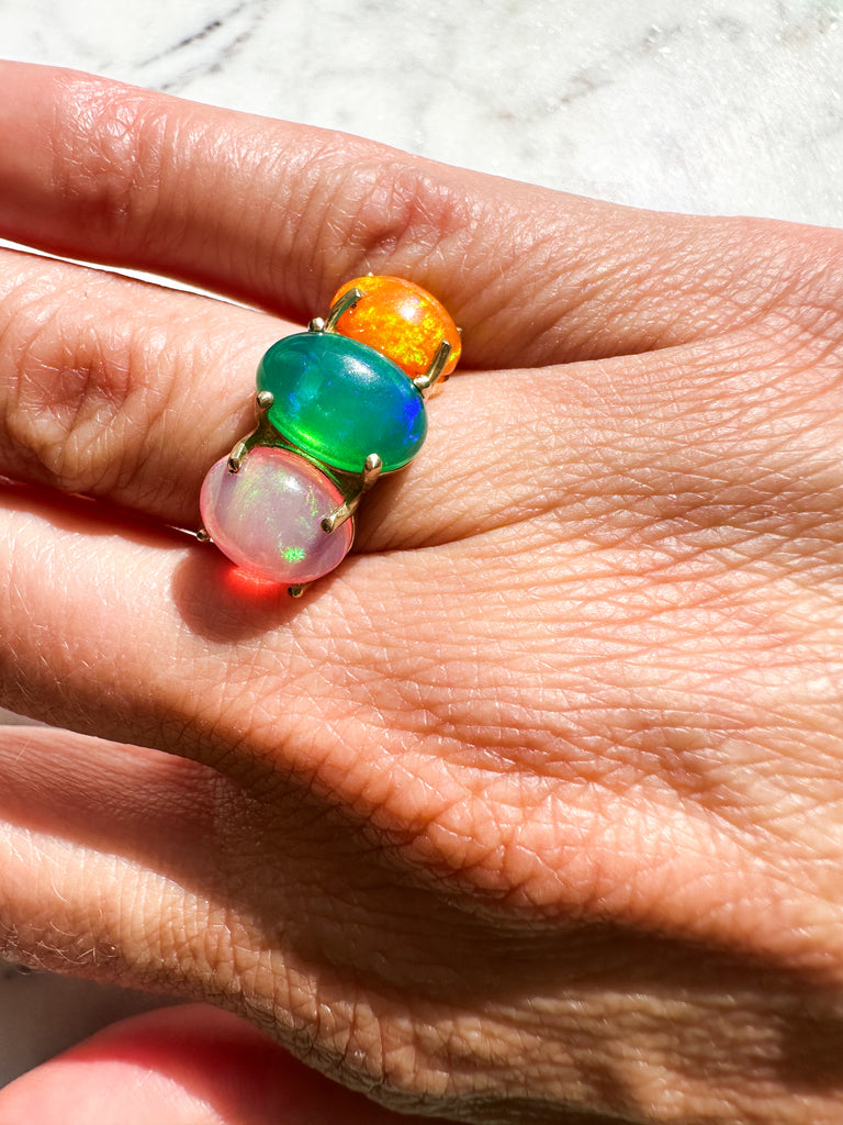 Design Your Own 14K White Opal Ring