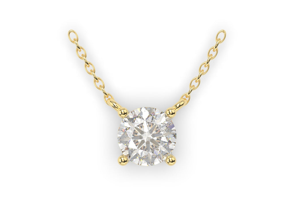14K Lab Diamond Solitaire Necklace