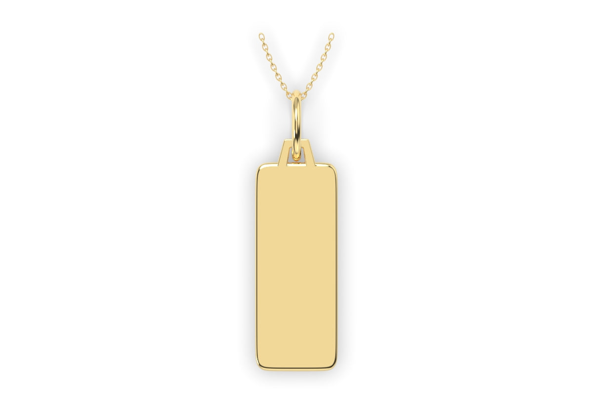 Rectangle charm sale necklace