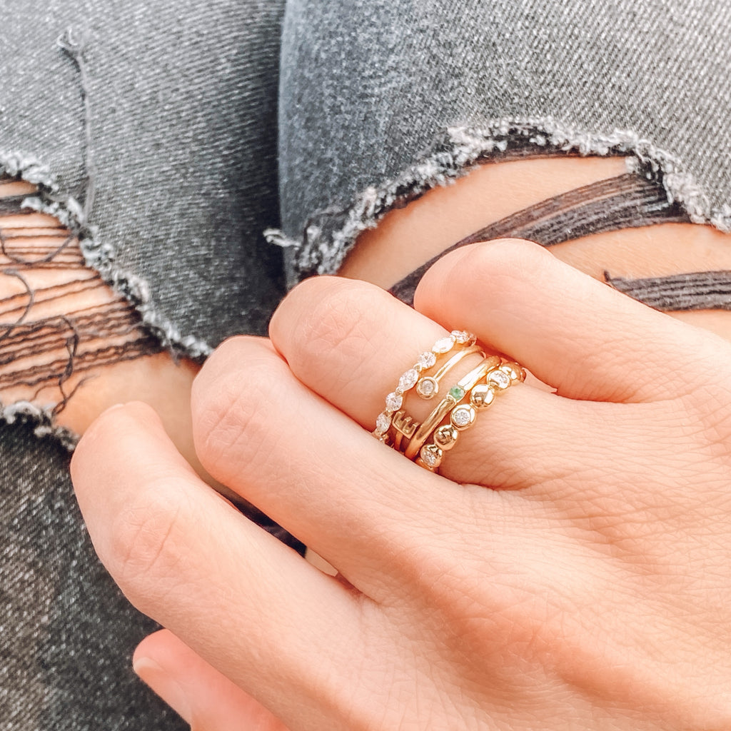 Initiation Rings Initial Ring | Hope & Celebrate