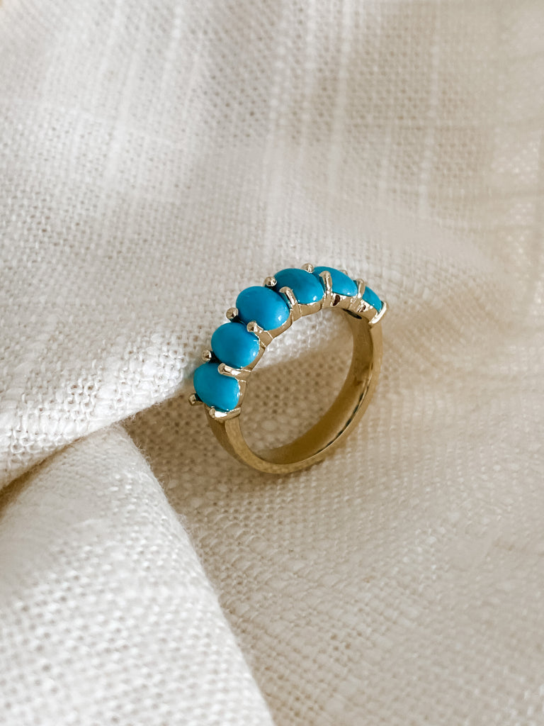 The Turquoise goes halfway around the ring.