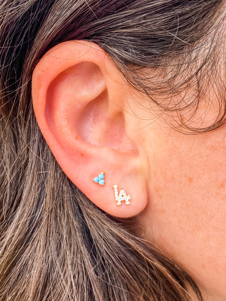 14K Single L.A Diamond Earring