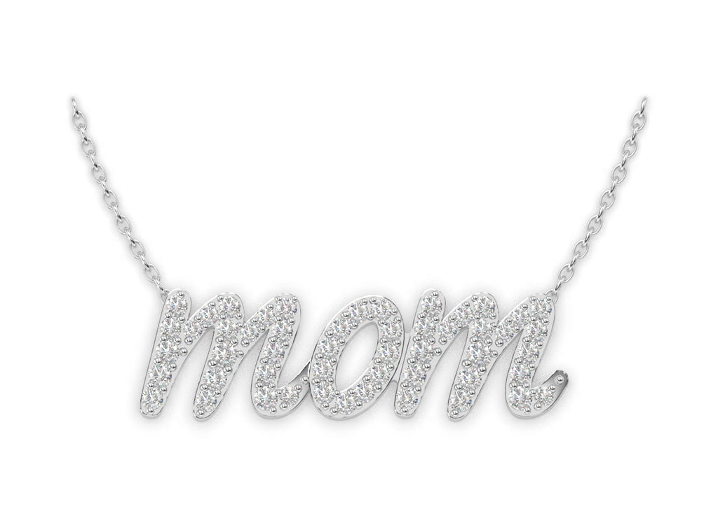 Mama Necklace - White Gold | Maya Brenner | Wolf & Badger